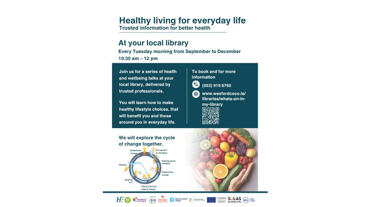 Healthy living for everyday life poster